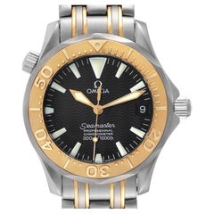 Omega Seamaster 36 Midsize Yellow Gold Steel Mens Watch 2453.50.00