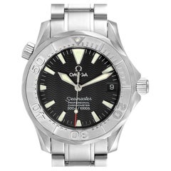 Omega Seamaster Midsize Black Wave Dial Steel Watch 2236.50.00