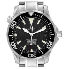 Omega Seamaster 36mm Midsize Black Wave Dial Steel Watch 2252.50.00