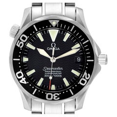 Used Omega Seamaster 36mm Midsize Black Wave Dial Steel Watch 2252.50.00