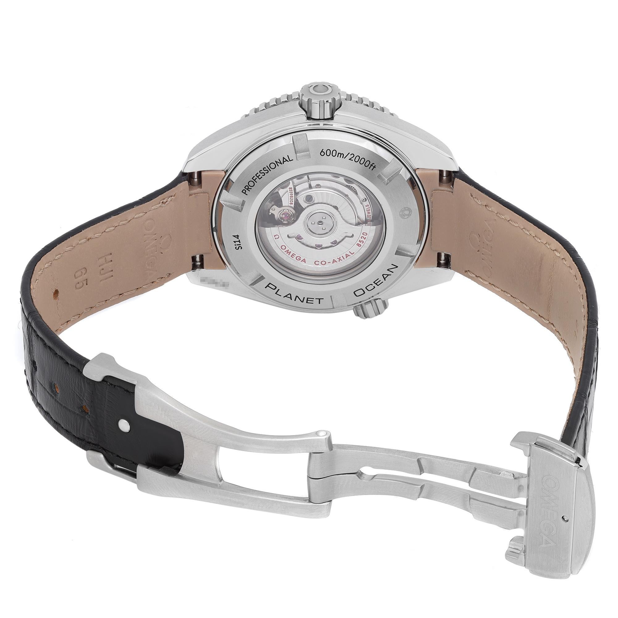 Omega Seamaster 38mm Steel Black Dial Diamond Unisex Watch 232.18.38.20.01.001 For Sale 1