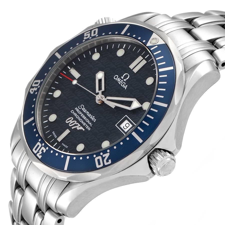 Omega Seamaster 40 Years James Bond Blue Dial Mens Watch 2537.80.00 Card For Sale 1