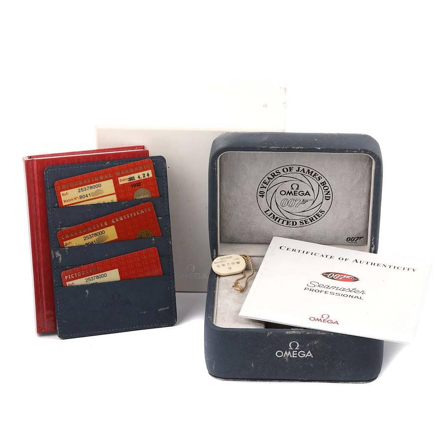 Omega Seamaster 40 Years James Bond Blue Dial Watch 2537.80.00 Box Card 3