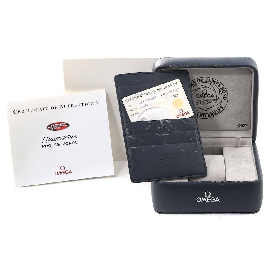 Omega Seamaster 40 Years James Bond Blue Dial Watch 2537.80.00 Box Card 2