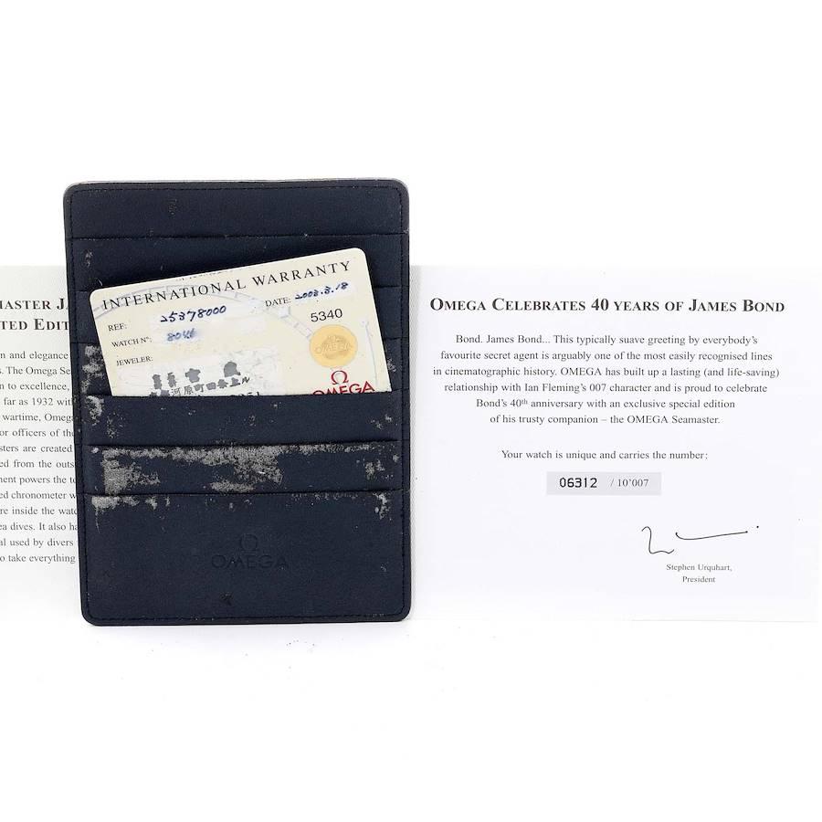 Omega Seamaster 40 Years James Bond Blue Dial Watch 2537.80.00 Box Card 2