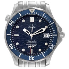 Orologio Omega Seamaster 40 Anni James Bond Quadrante Blu 2537.80.00 Scheda Scatola