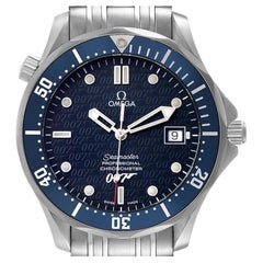 Omega Seamaster 40 Years James Bond Blue Dial Watch 2537.80.00 Box Card