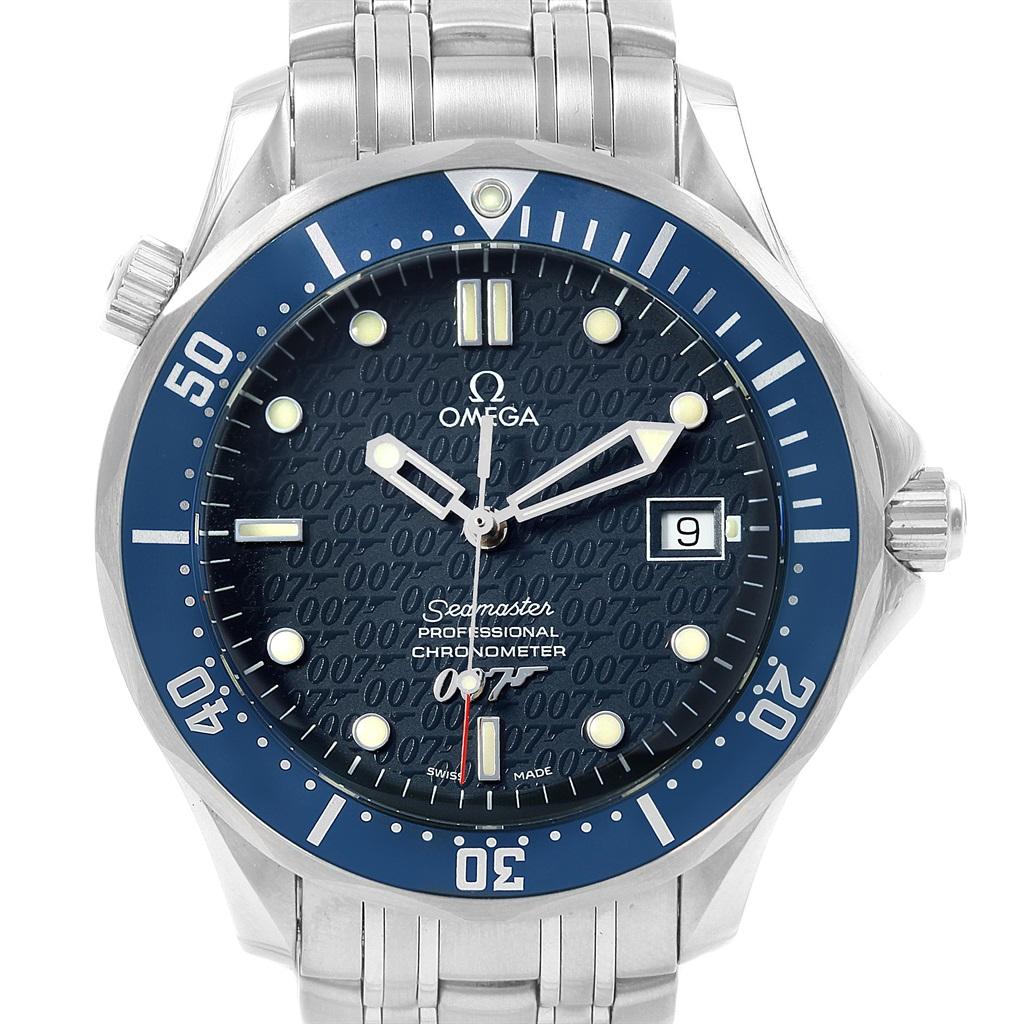 Omega Seamaster 40 Years James Bond Blue Dial Watch 2537.80.00 For Sale 1