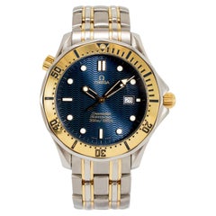 Omega Seamaster 41MM 2342.80.00 Gold & Steel Royal Blue Dial Quartz Watch