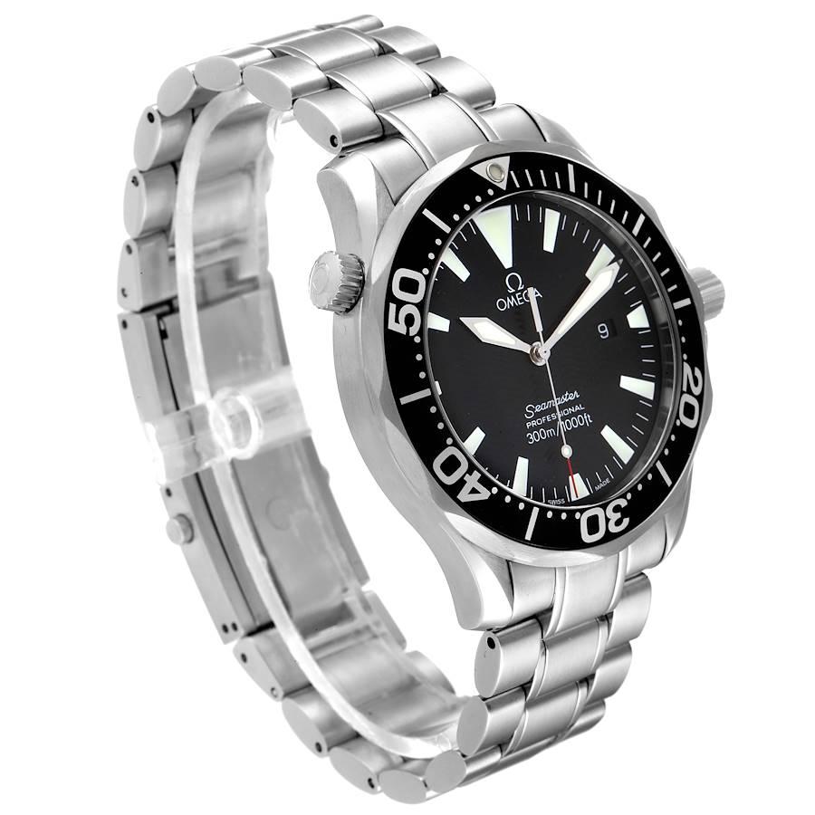 Omega Seamaster Black Dial Stainless Steel Mens Watch 2264.50.00 In Excellent Condition In Atlanta, GA