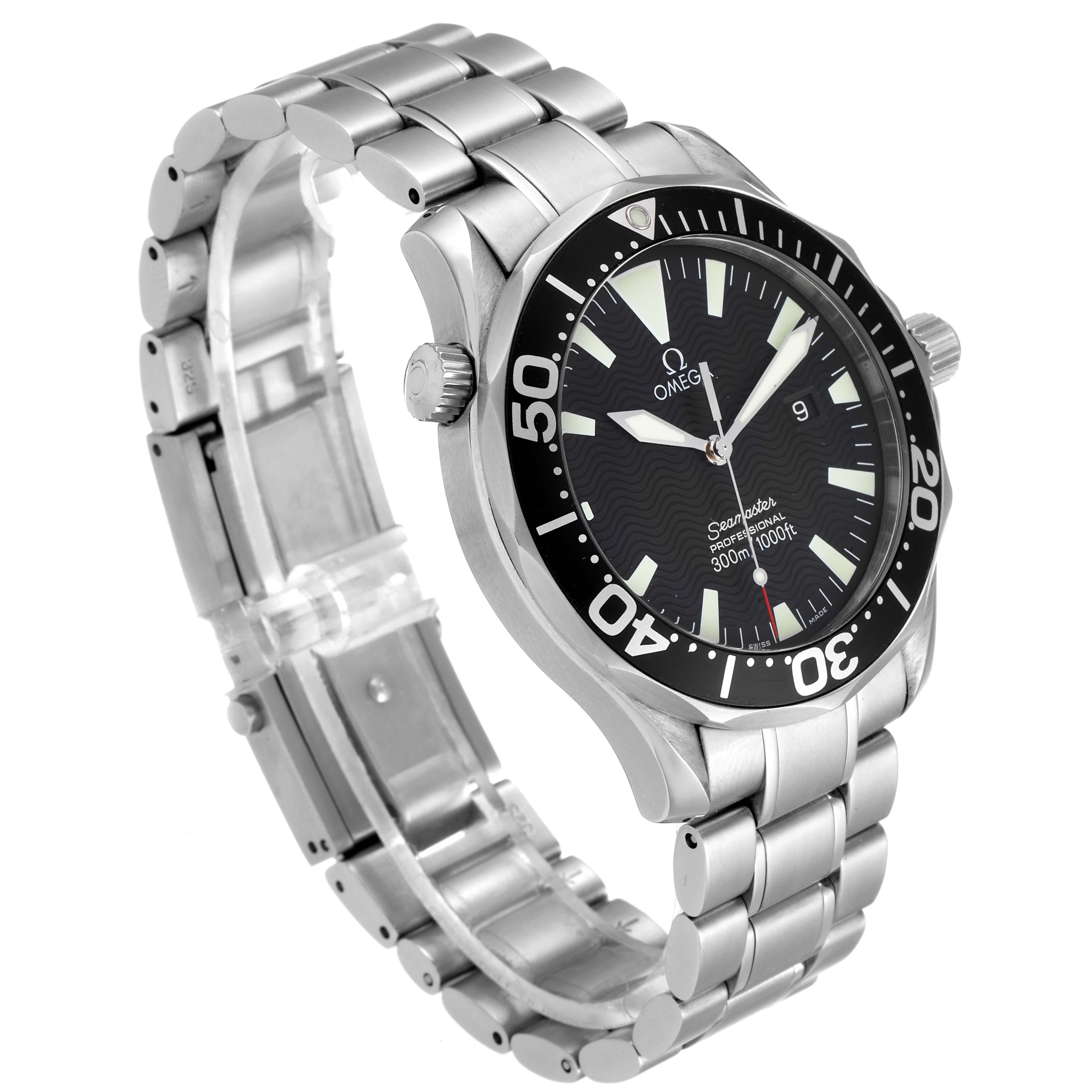 Men's Omega Seamaster Black Dial Stainless Steel Mens Watch 2264.50.00 For Sale