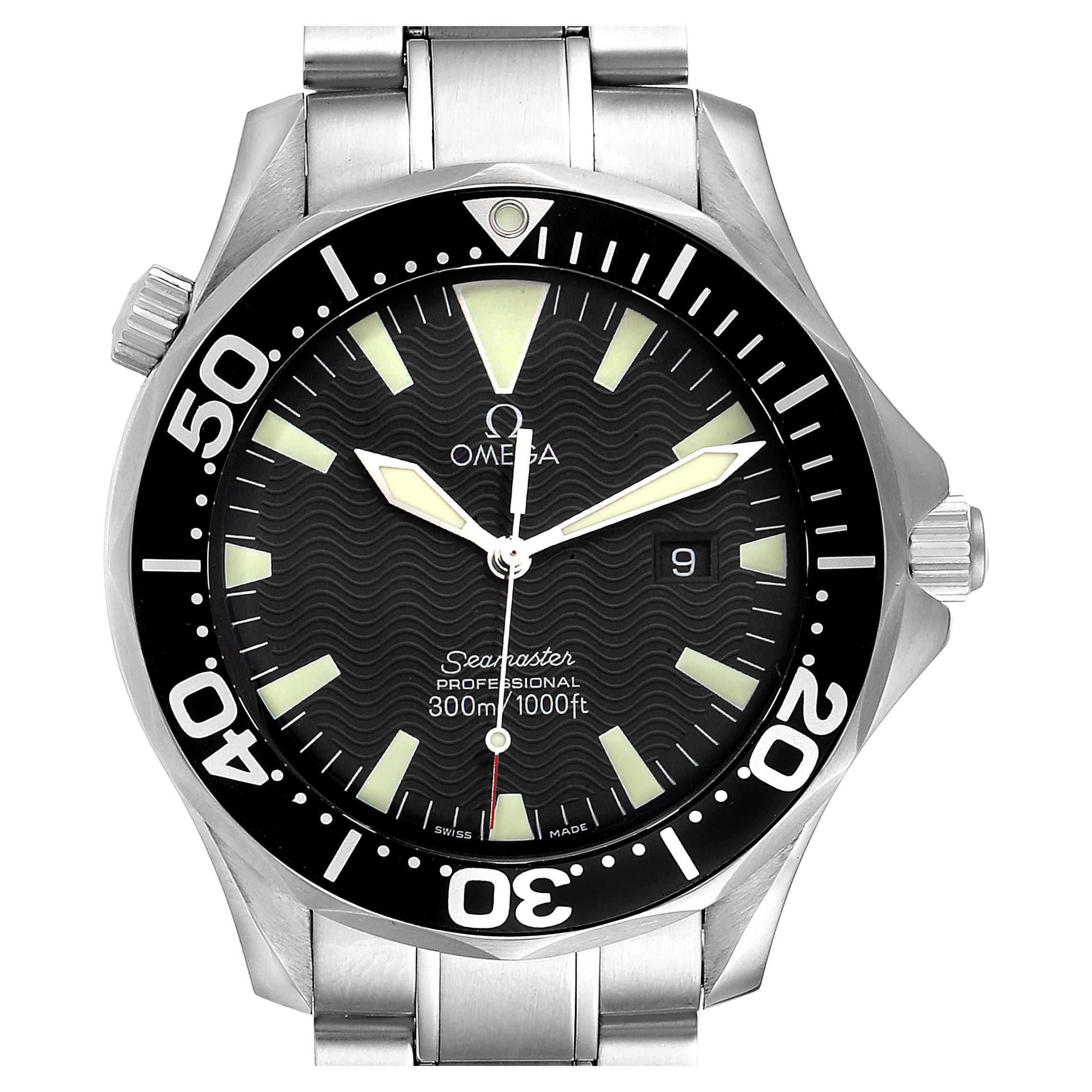 Omega Seamaster Black Dial Stainless Steel Mens Watch 2264.50.00 For Sale