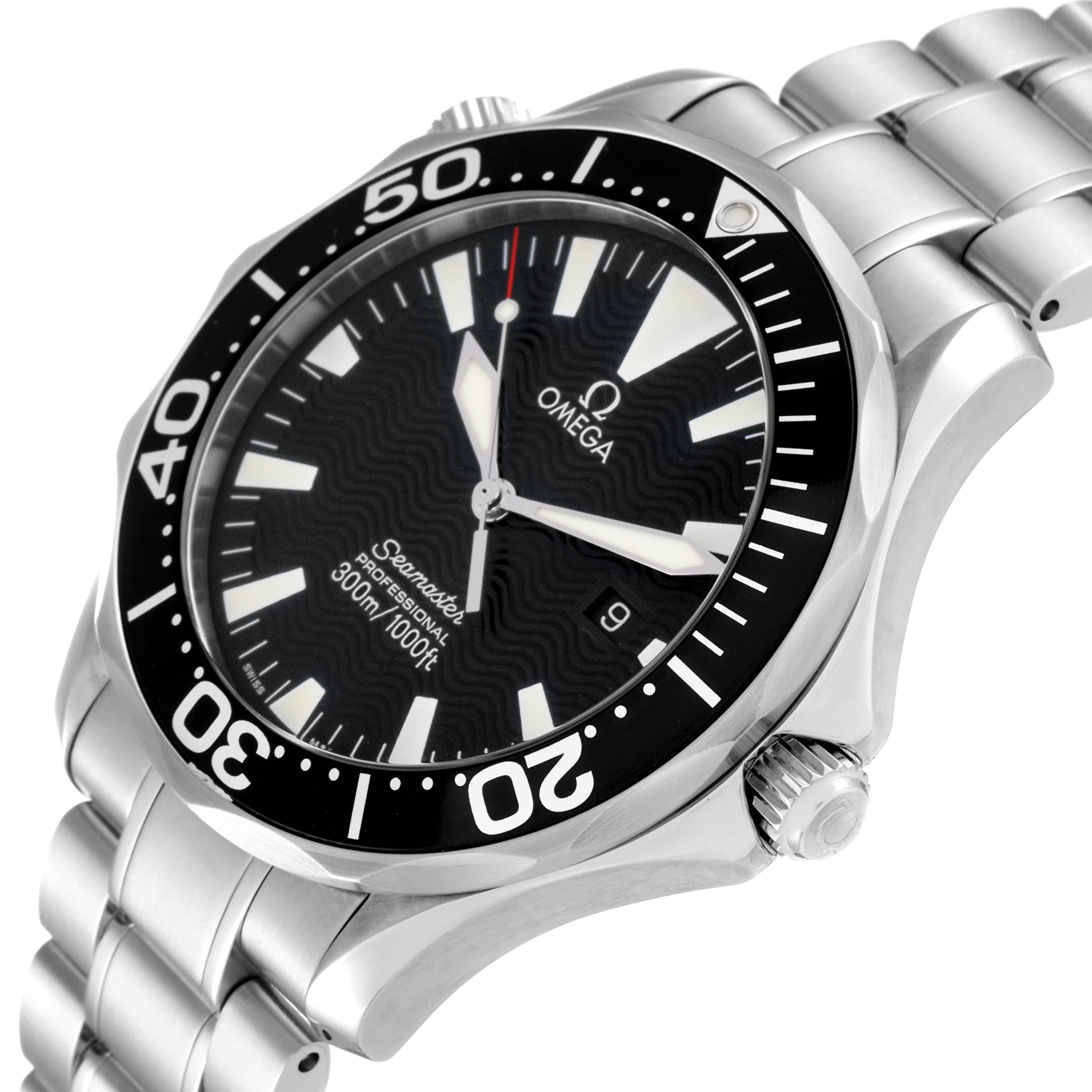 Omega Seamaster 46mm Black Dial Sliver Case Black Bezel Steel