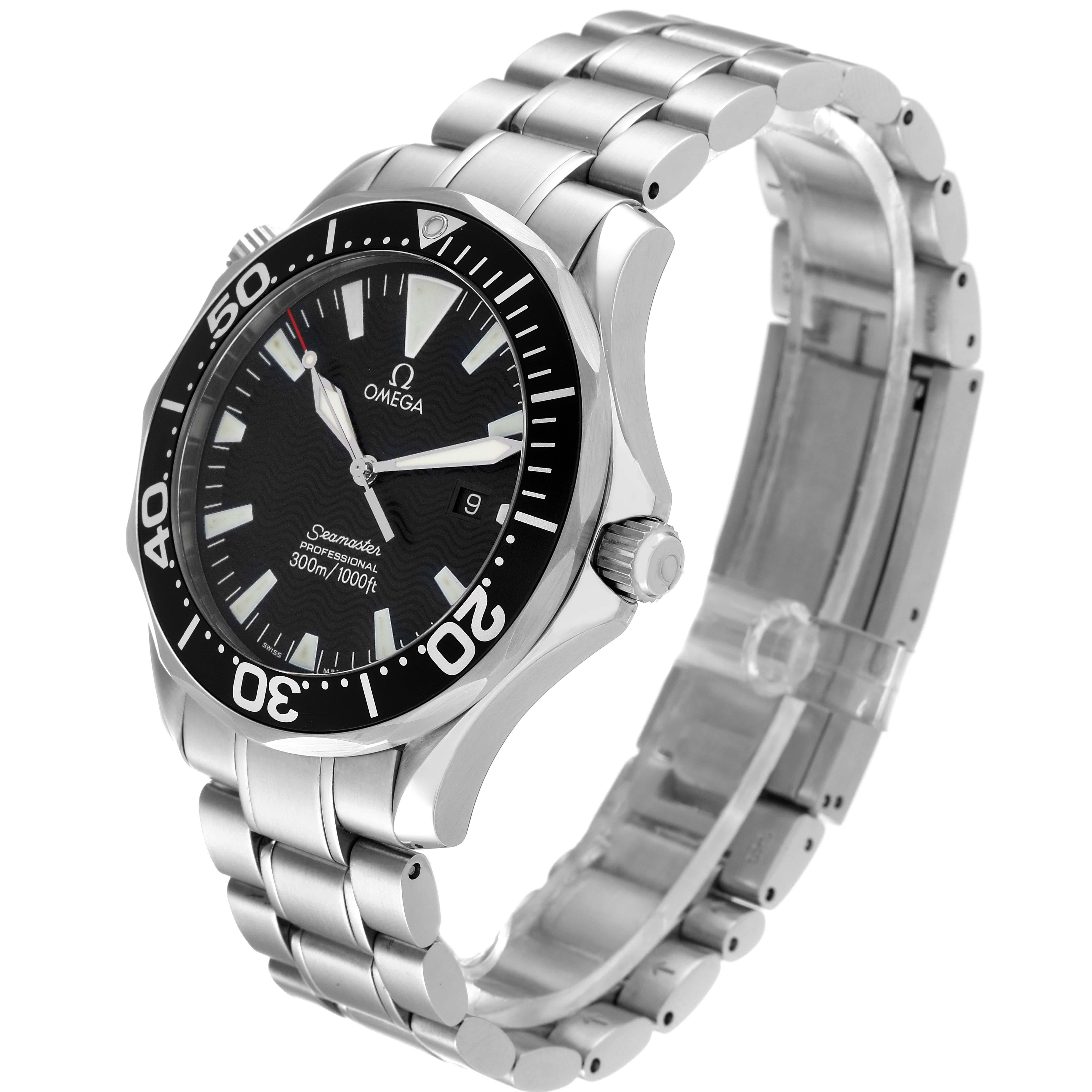 Omega Seamaster 41mm Stahl-Herrenuhr 2264,50,00 mit schwarzem Zifferblatt im Zustand „Hervorragend“ in Atlanta, GA