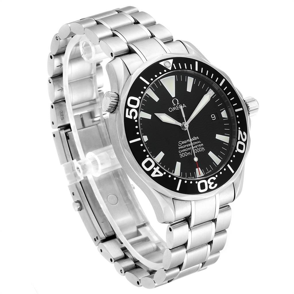 Omega Seamaster Black Wave Dial Steel Men's Watch 2254.50.00 For Sale 1