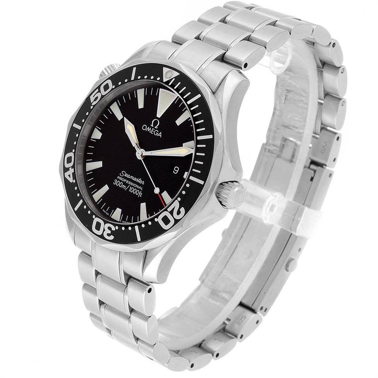 Omega Seamaster Black Wave Dial Steel Men's Watch 2264.50.00 For Sale ...