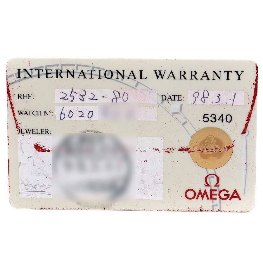 Omega Seamaster James Bond Blue Dial Steel Watch 2532.80.00 Card 3