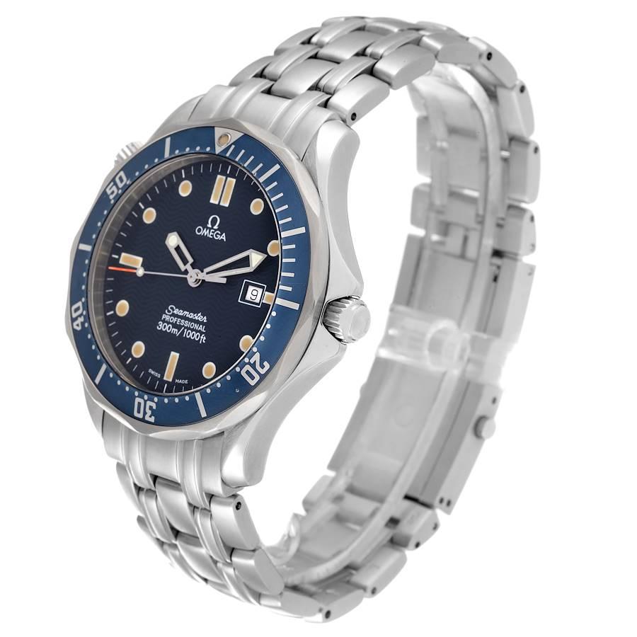 Omega Seamaster James Bond Stahluhr 2541.80,00 mit blauem Zifferblatt und Karton Herren