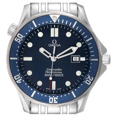 Omega Seamaster 41mm James Bond Blue Dial Steel Watch 2541.80.00 Card