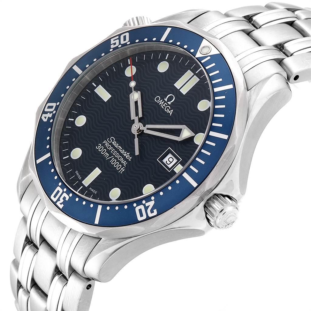 Omega Seamaster James Bond Blue Dial Steel Watch 2541.80.00 For Sale 2