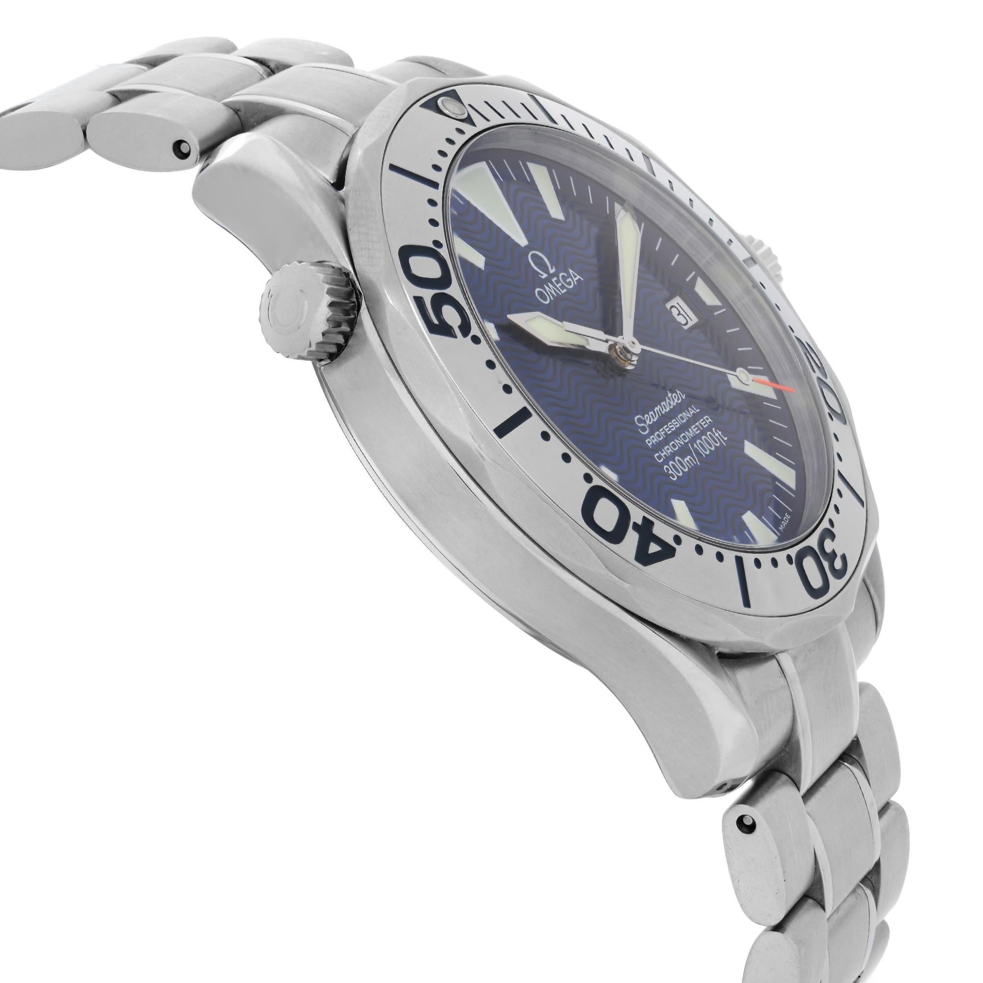 omega blue face watch