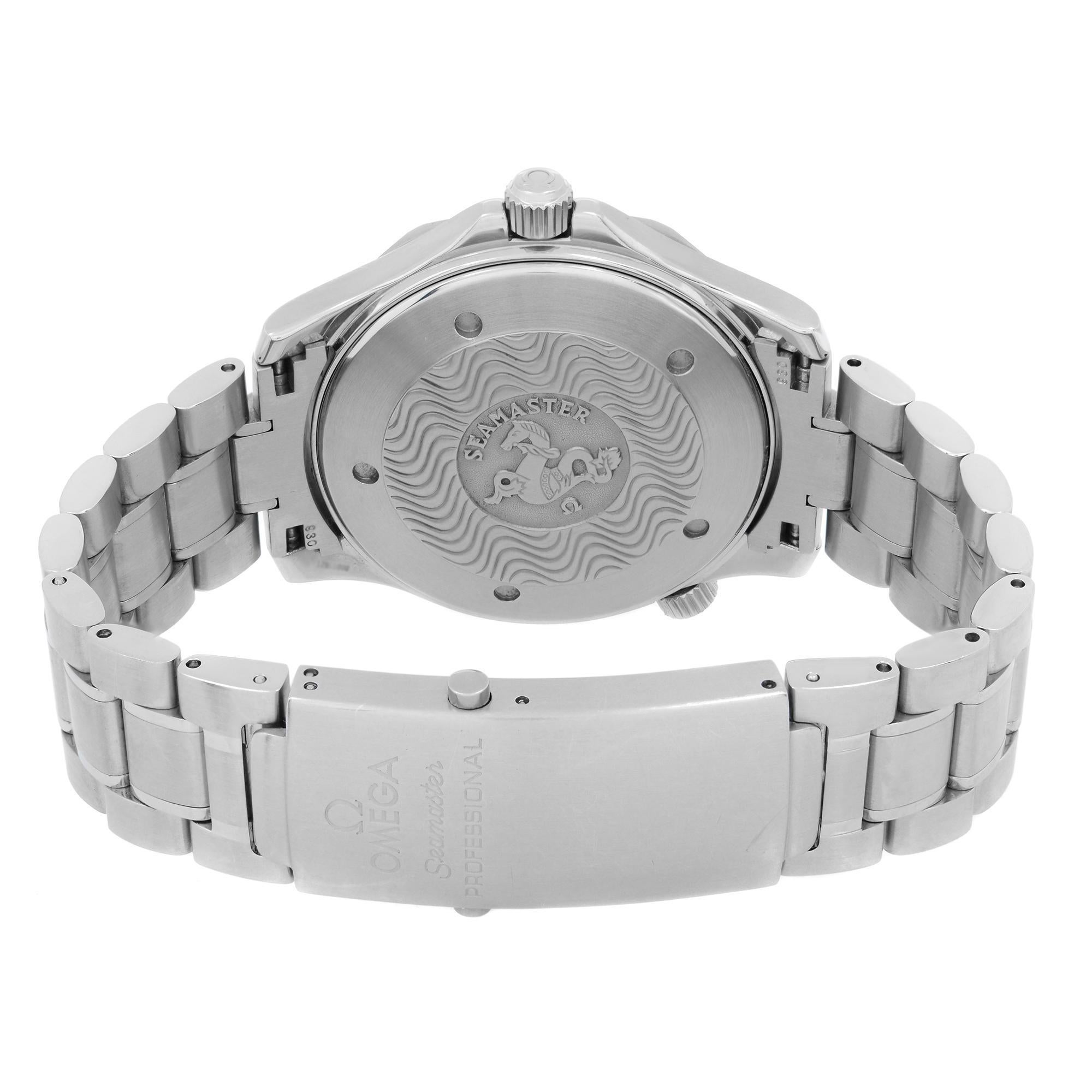 Omega Seamaster 41mm Stainless Steel Blue Dial Automatic Mens Watch 2255.80.00 In Excellent Condition In New York, NY