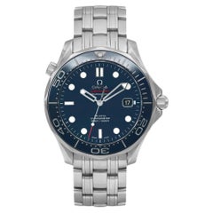 Used Omega Seamaster 41mm Steel Blue Dial Automatic Mens Watch 212.30.41.20.03.001 