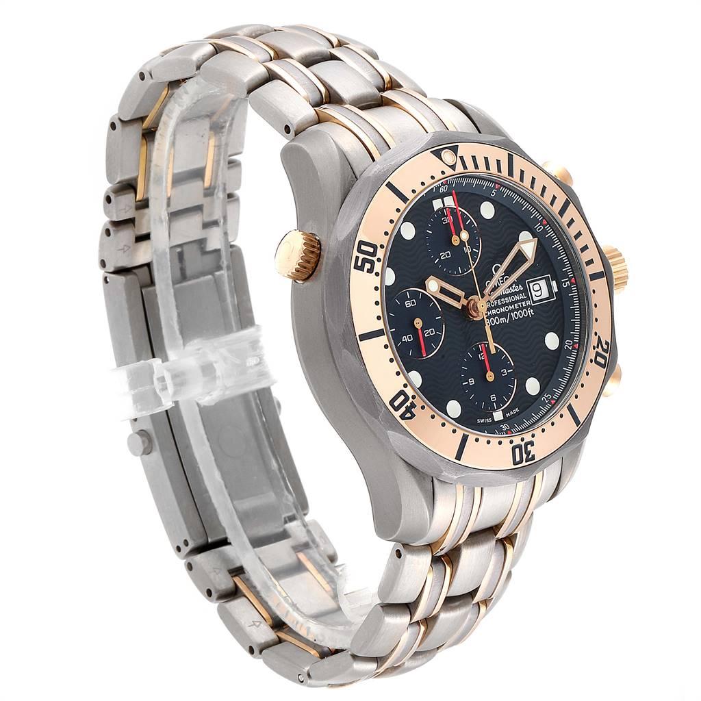 Omega Seamaster Titanium 18 Karat Rose Gold Men's Watch 2296.80.00 In Excellent Condition In Atlanta, GA