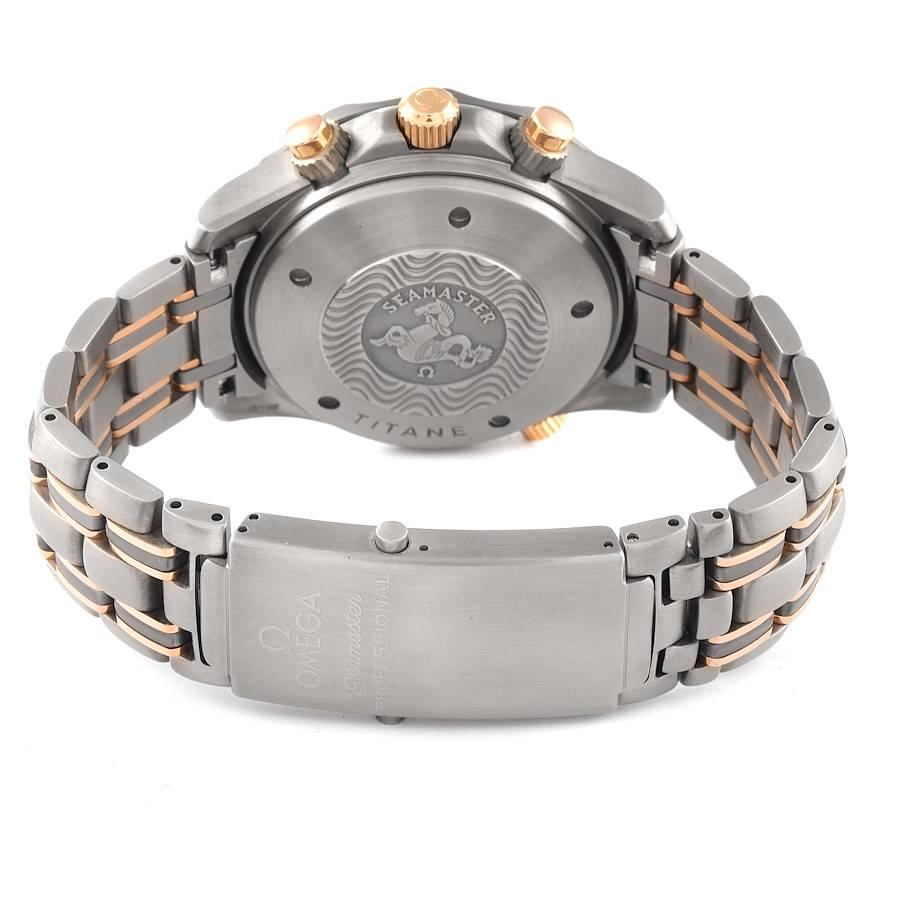 Omega Seamaster Titanium 18K Rose Gold Mens Watch 2296.80.00 For Sale 1