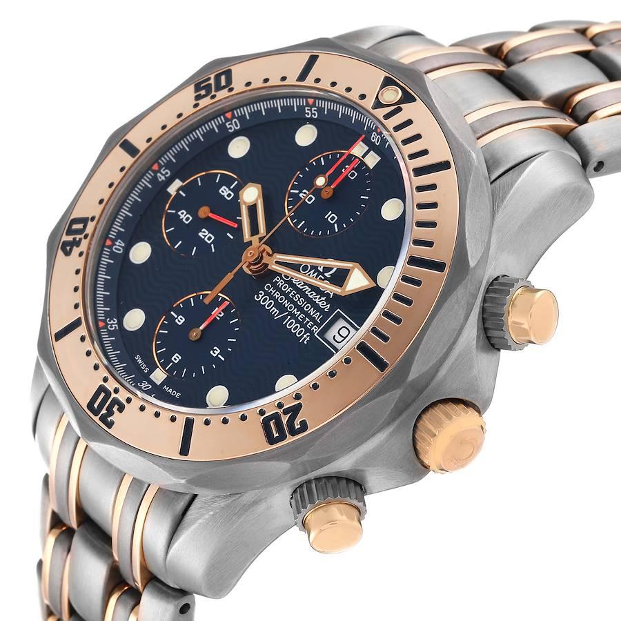 Omega Seamaster Titanium Rose Gold Men's Watch 2296.80.00 In Excellent Condition In Atlanta, GA