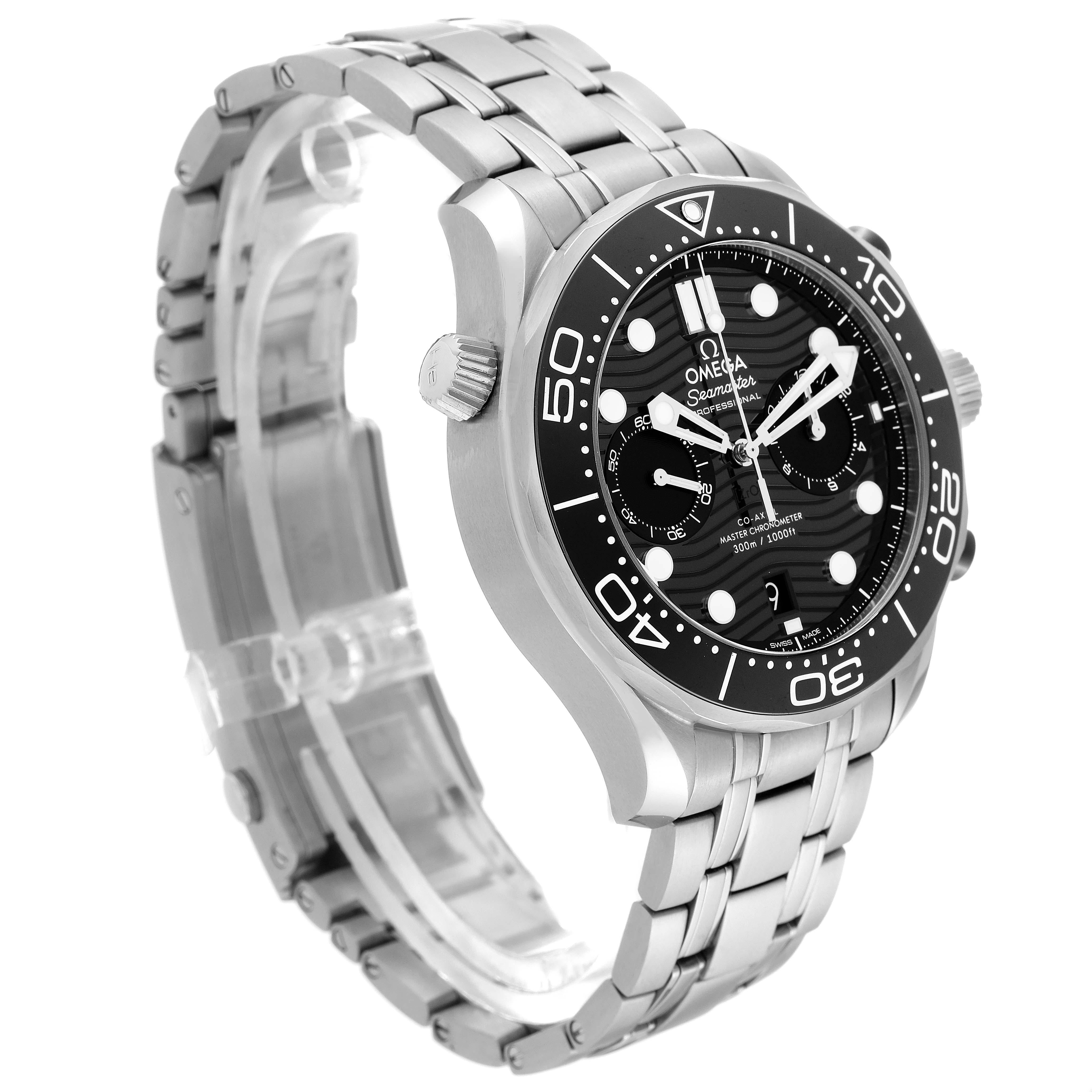 Omega Seamaster 44 Chronograph Steel Mens Watch 210.30.44.51.01.001 Box Card For Sale 1