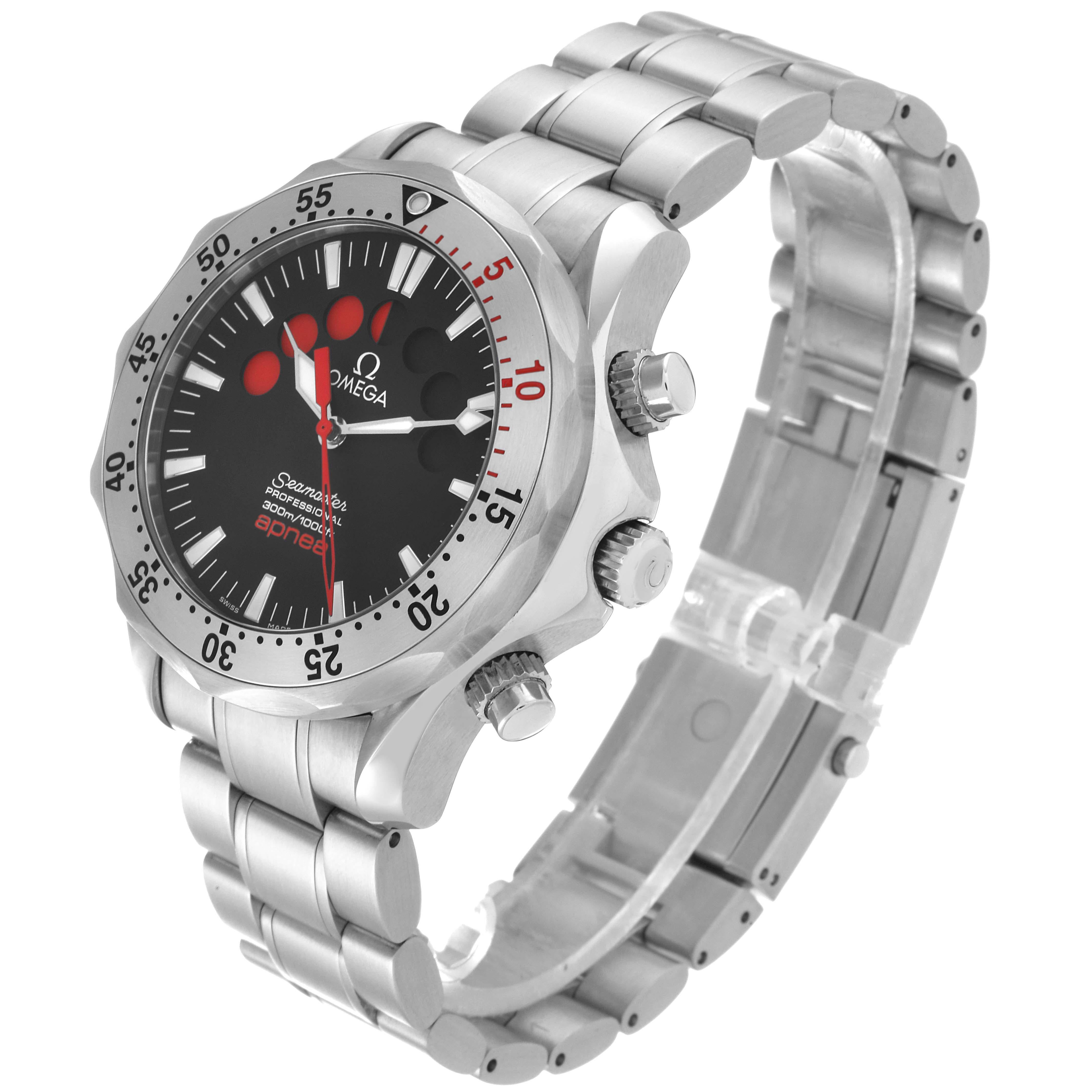 Omega Seamaster Apnea Jacques Mayol Steel Mens Watch 2595.50.00 Box Card For Sale 2