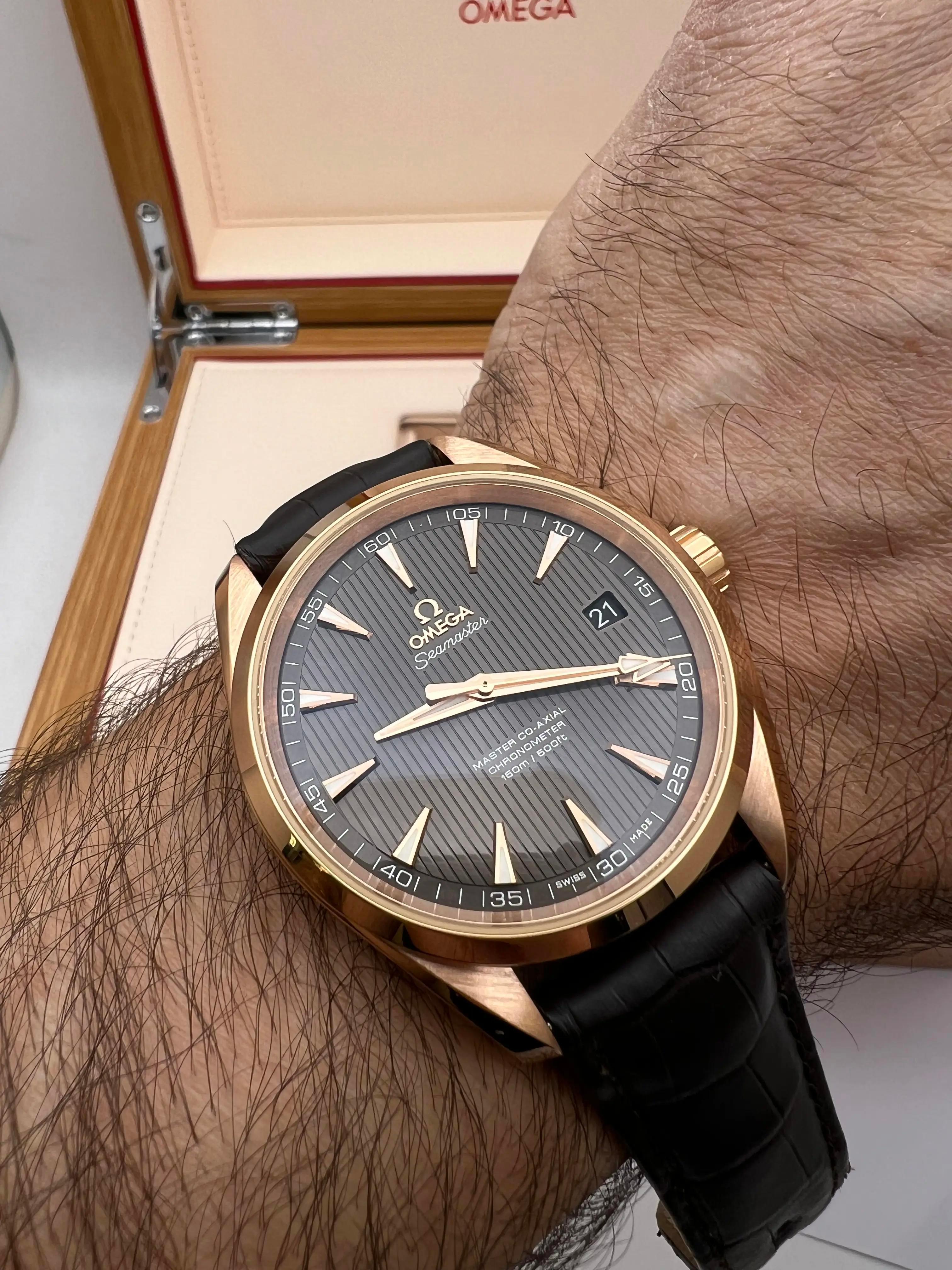 Omega Seamaster Aqua Terra 150M Boîte en or rose 18 carats 231,53,42.21.06.002 en vente 2