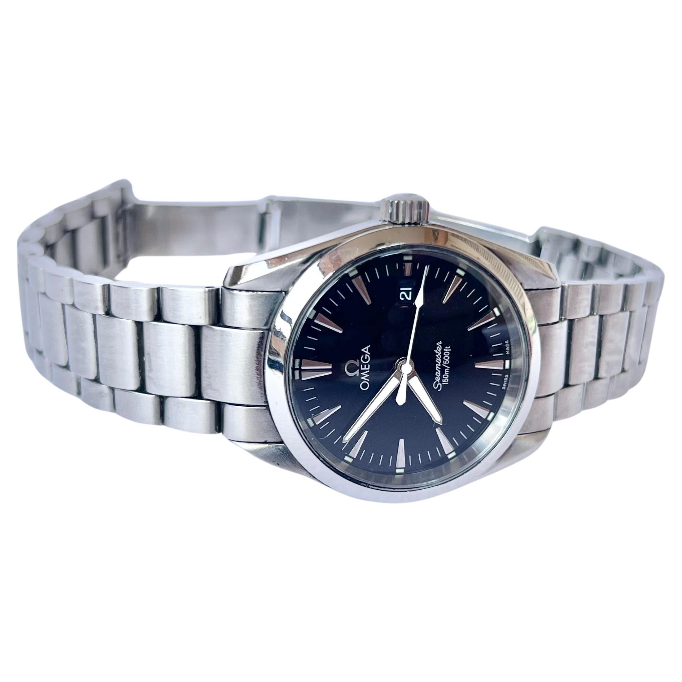 Montre Omega Seamaster Aqua Terra 150M pour hommes, cadran noir  en vente