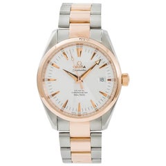 Used Omega Seamaster Aqua Terra 1681111 Men's Automatic Watch 18 Karat Rose Two-Tone