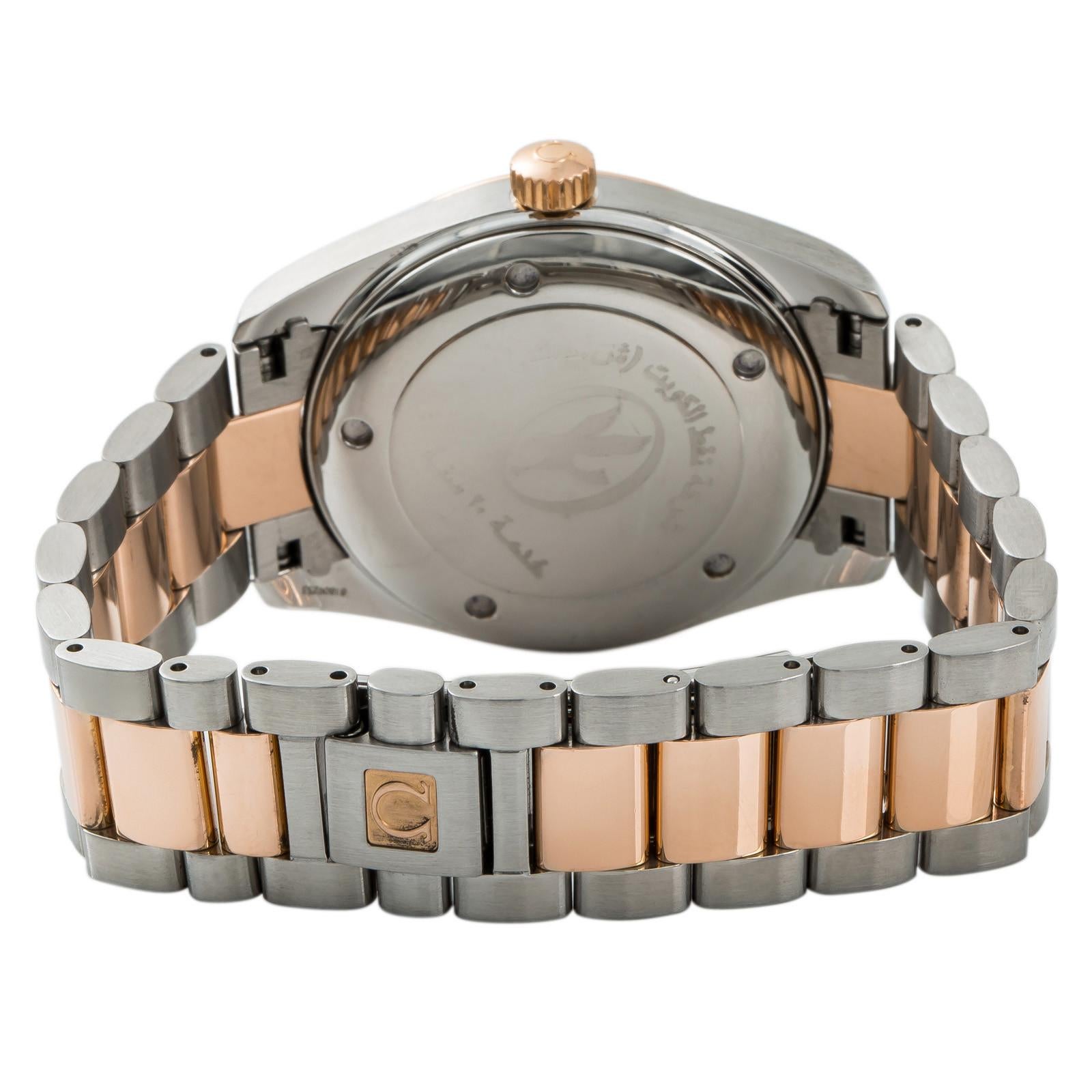 Omega Seamaster Aqua Terra 1681111 Mens Automatic Watch 18k Rose Two Tone 39mm