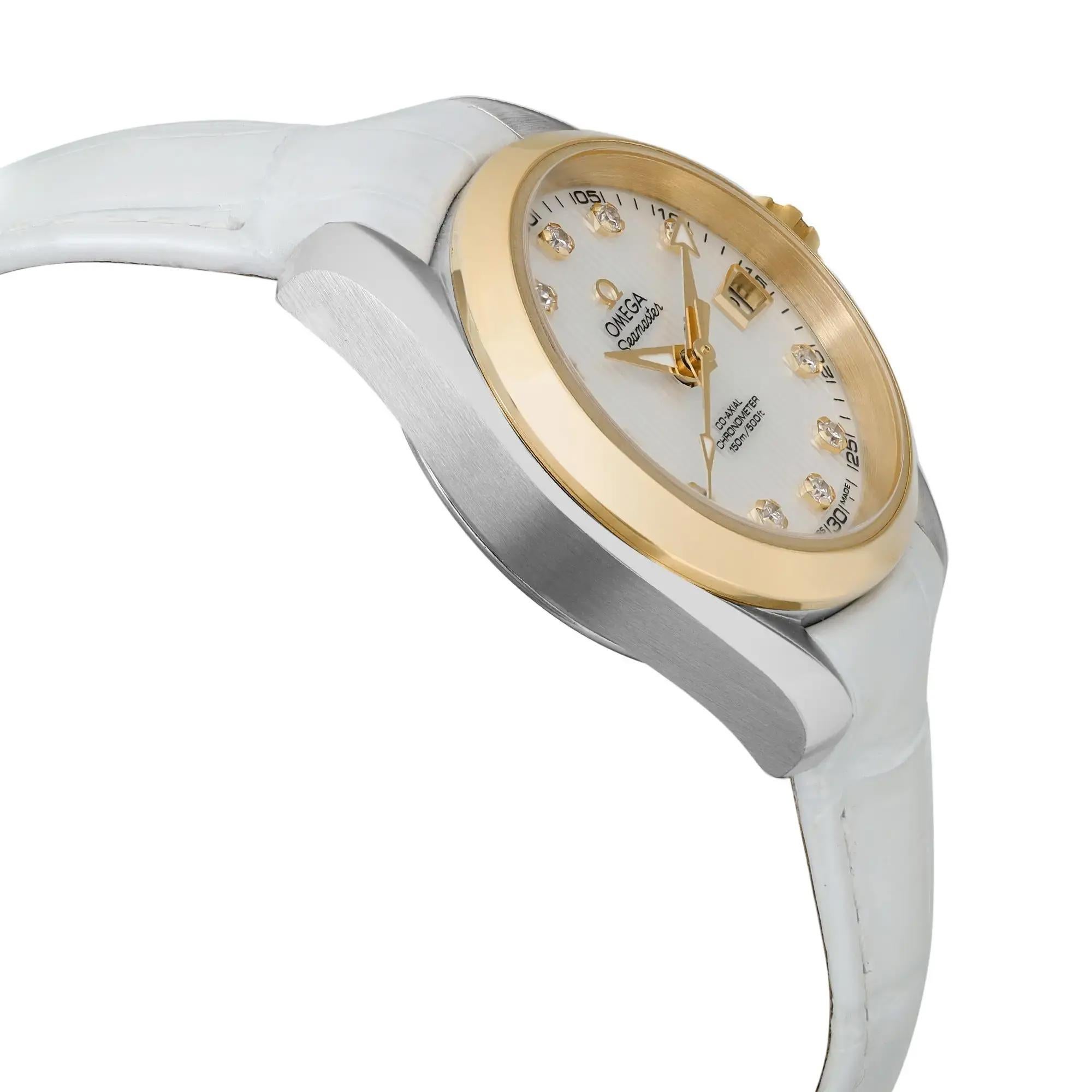  Omega Seamaster Aqua Terra Montre en or 18 carats avec cadran en diamants MOP 231,23.30.20.55.002 Pour femmes 