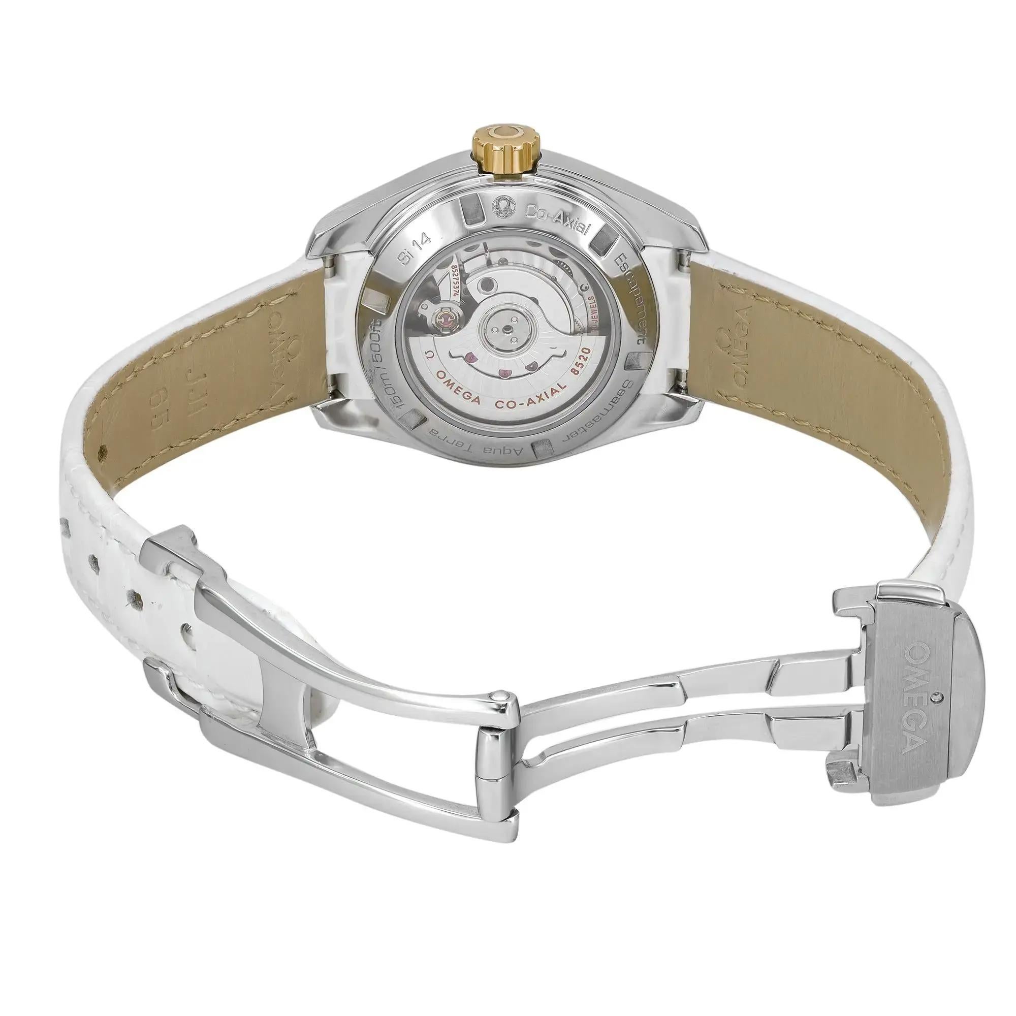 Omega Seamaster Aqua Terra 18K Gold MOP Diamond Dial Watch 231.23.30.20.55.002 For Sale 1