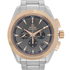 Omega Seamaster Aqua Terra 18k Gold Steel Grey Dial Watch 231.20.44.50.06.002