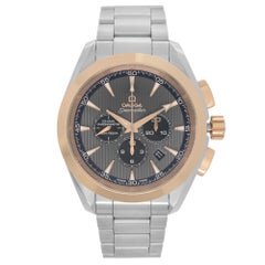 Omega Seamaster Aqua Terra 18k Gold Steel Grey Dial Watch 231.20.44.50.06.002