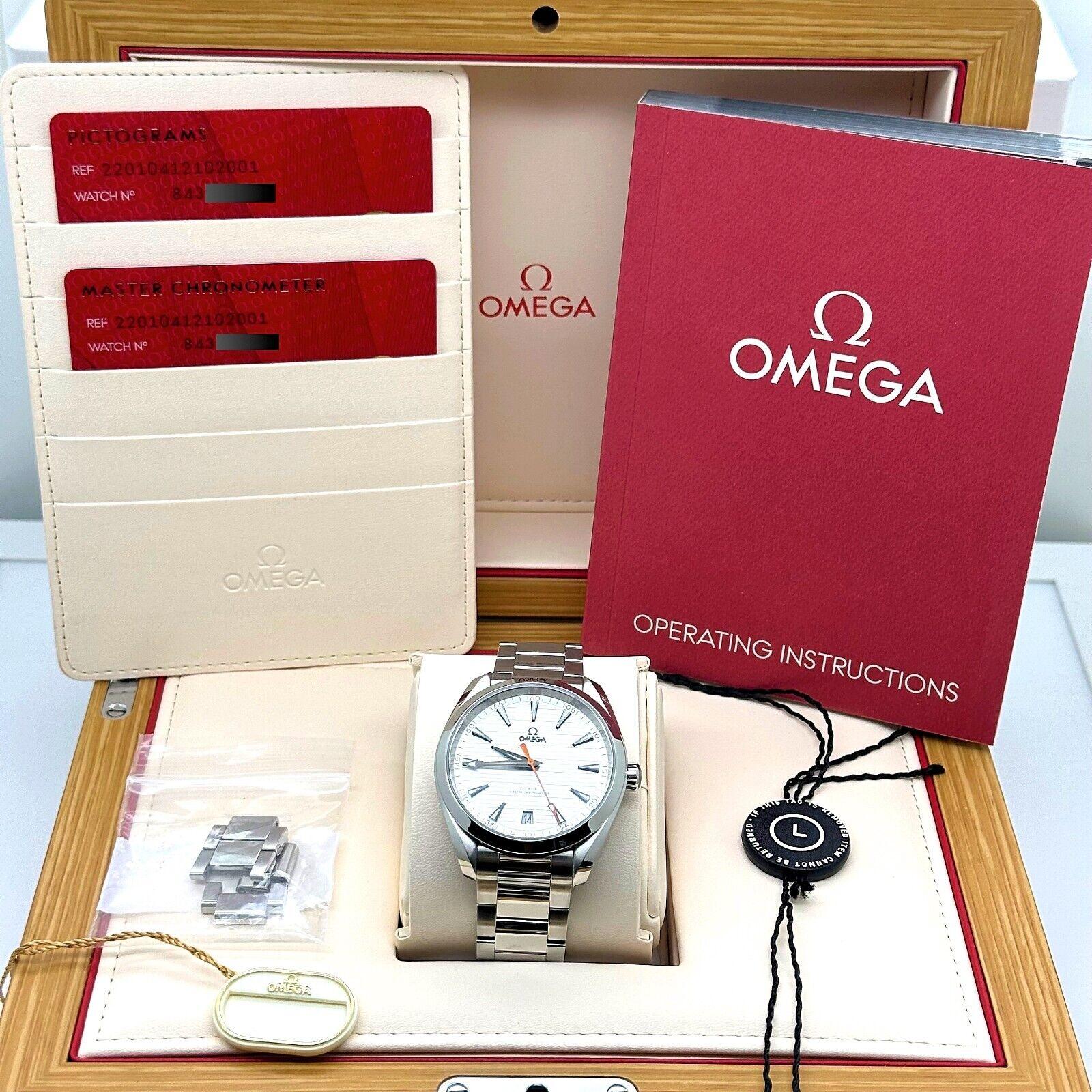 Men's Omega Seamaster Aqua Terra 220.10.41.21.02.001 Stainless Steel Box Paper For Sale
