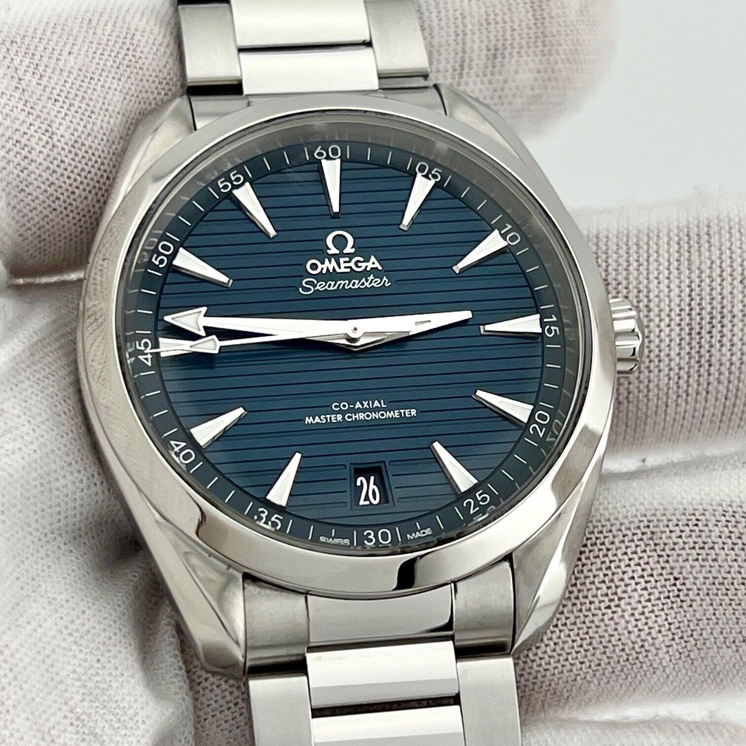 Men's Omega Seamaster Aqua Terra 220.10.41.21.03.004 Blue Dial Steel Box Paper