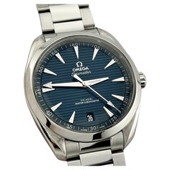 Omega Seamaster Aqua Terra 220.10.41.21.03.004 Blue Dial Steel Box Paper