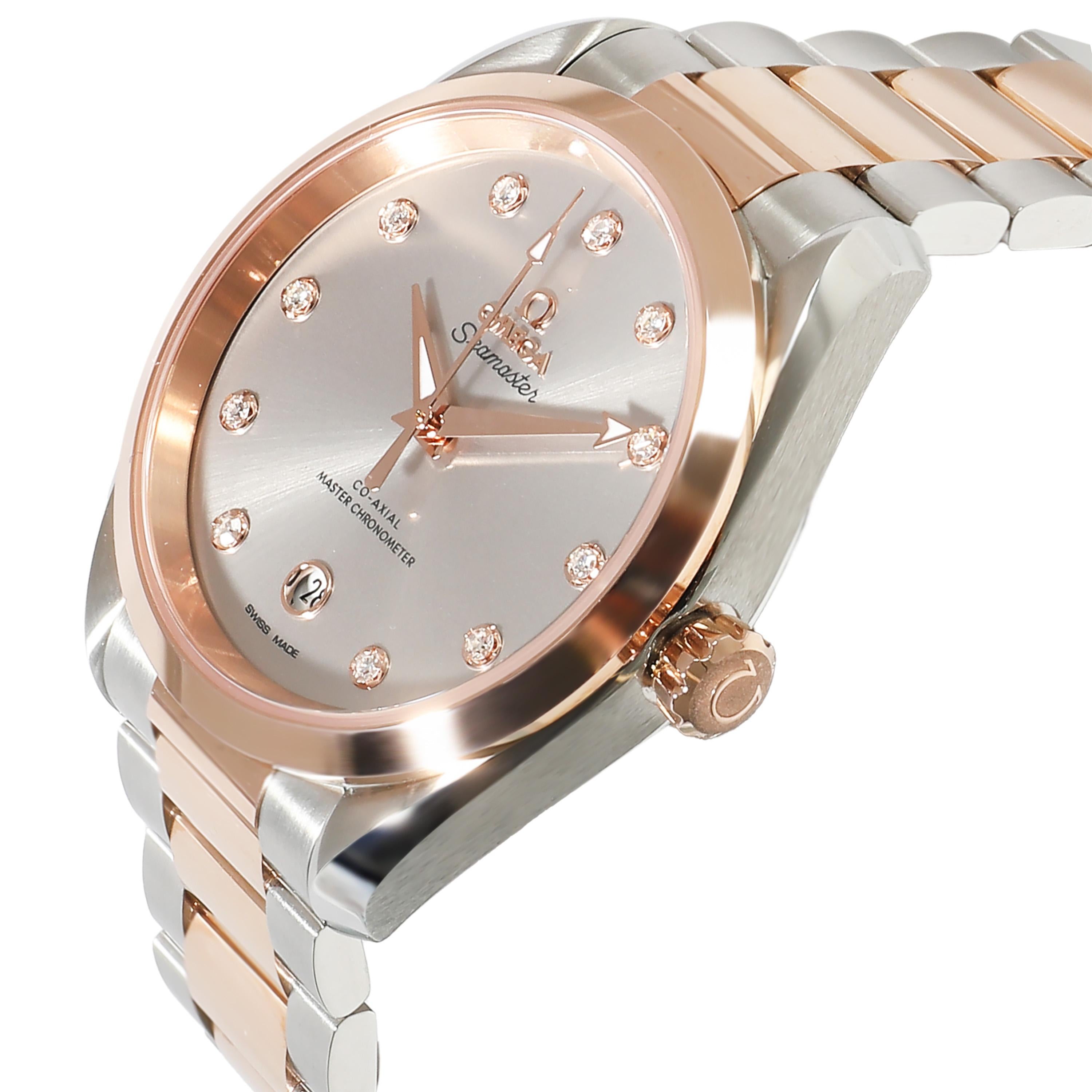 Omega Seamaster Aqua Terra 220.20.38.20.56.002 Unisex Watch in 18kt Gold/Steel In Excellent Condition For Sale In New York, NY
