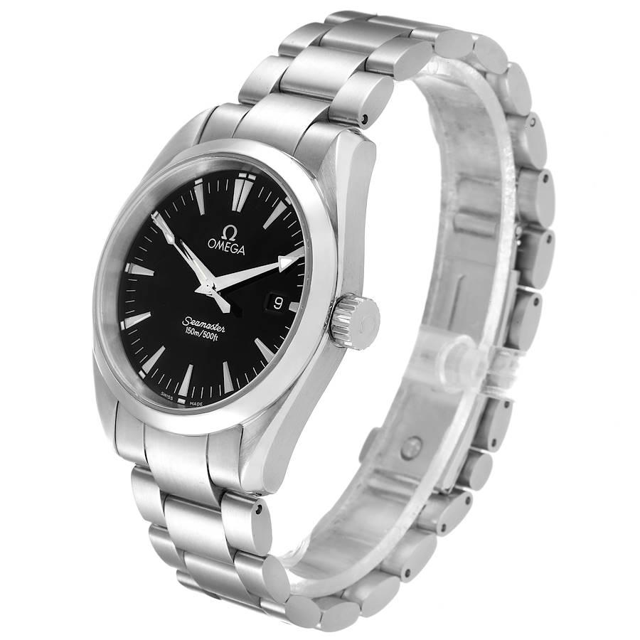 Men's Omega Seamaster Aqua Terra 36 Black Dial Steel Mens Watch 2518.50.00 For Sale