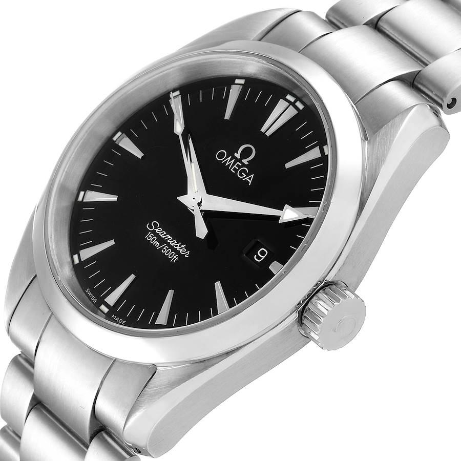 Omega Seamaster Aqua Terra 36 Black Dial Steel Mens Watch 2518.50.00 For Sale 1
