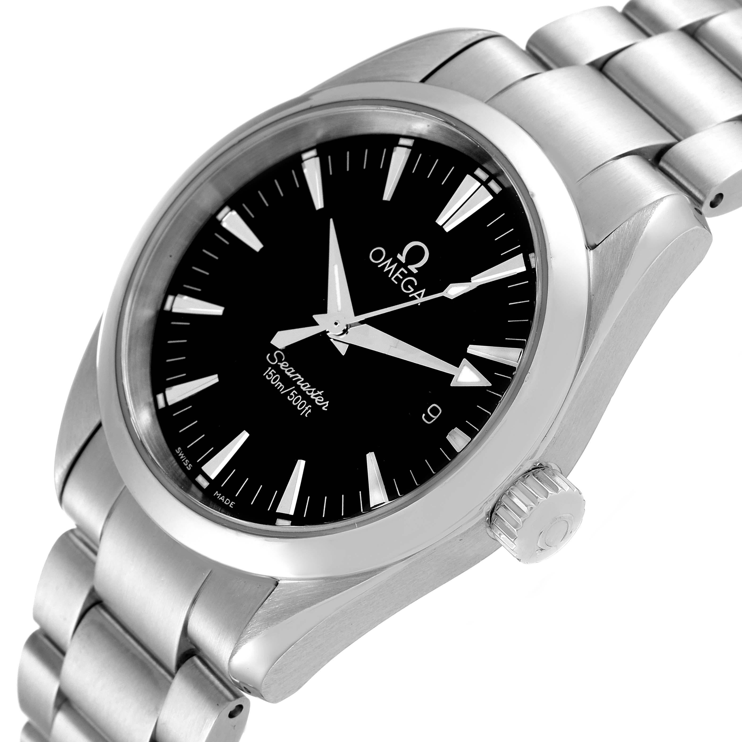 Omega Seamaster Aqua Terra 36 Stahl-Herrenuhr 2518,50,00 mit schwarzem Zifferblatt 2