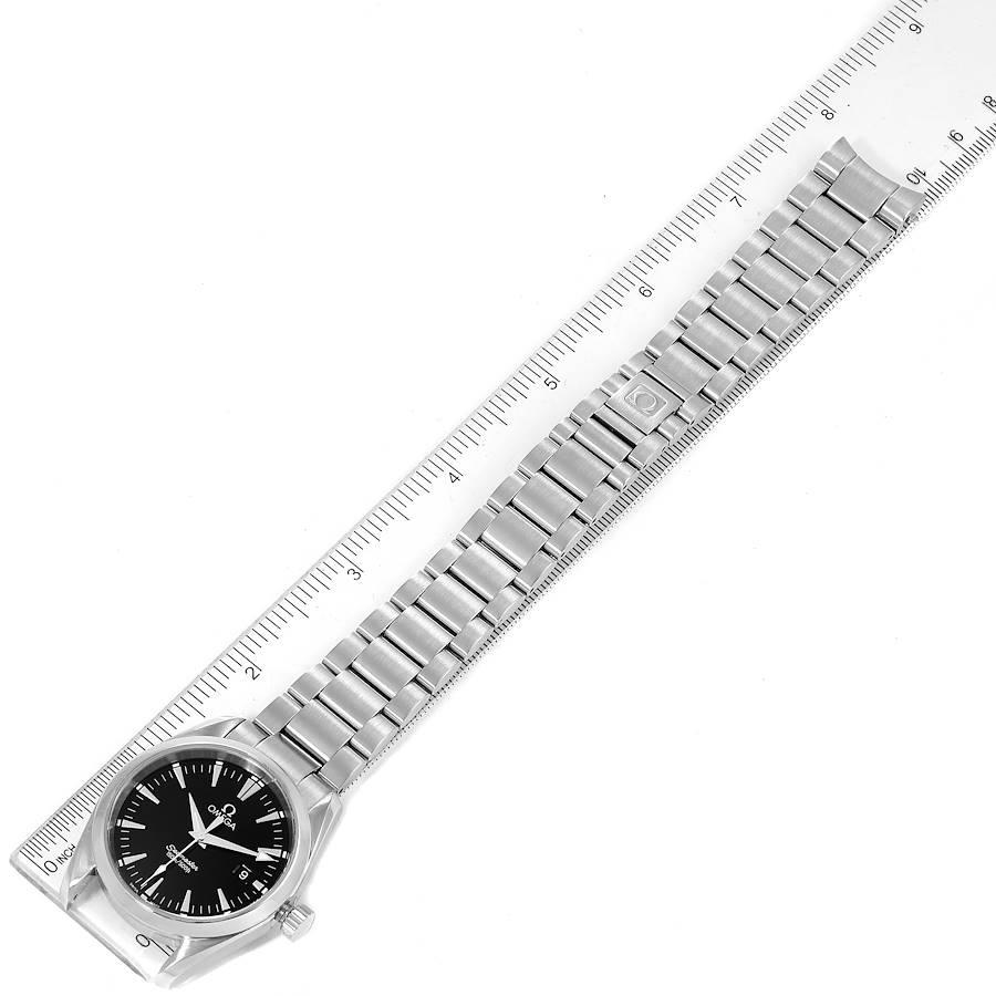 Omega Seamaster Aqua Terra 36 Black Dial Steel Mens Watch 2518.50.00 For Sale 4