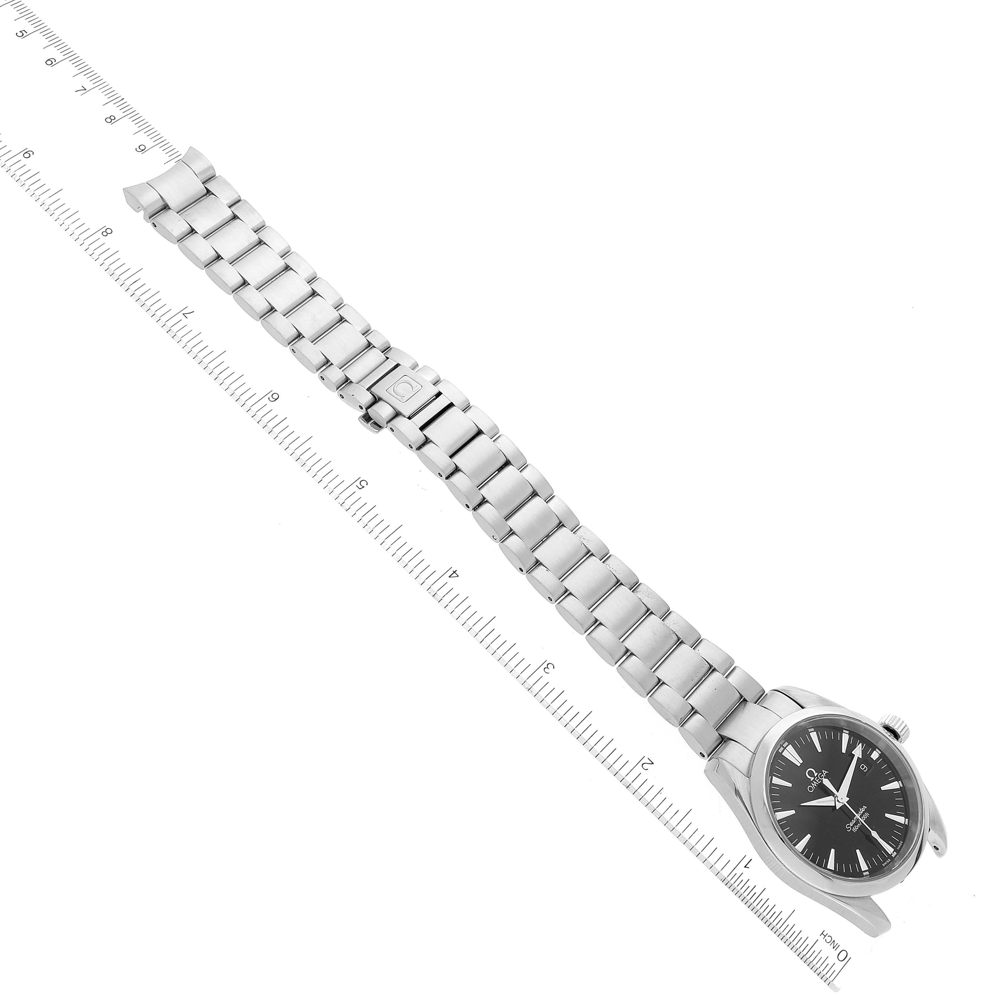Omega Seamaster Aqua Terra 36 Stahl-Herrenuhr 2518,50,00 mit schwarzem Zifferblatt 5