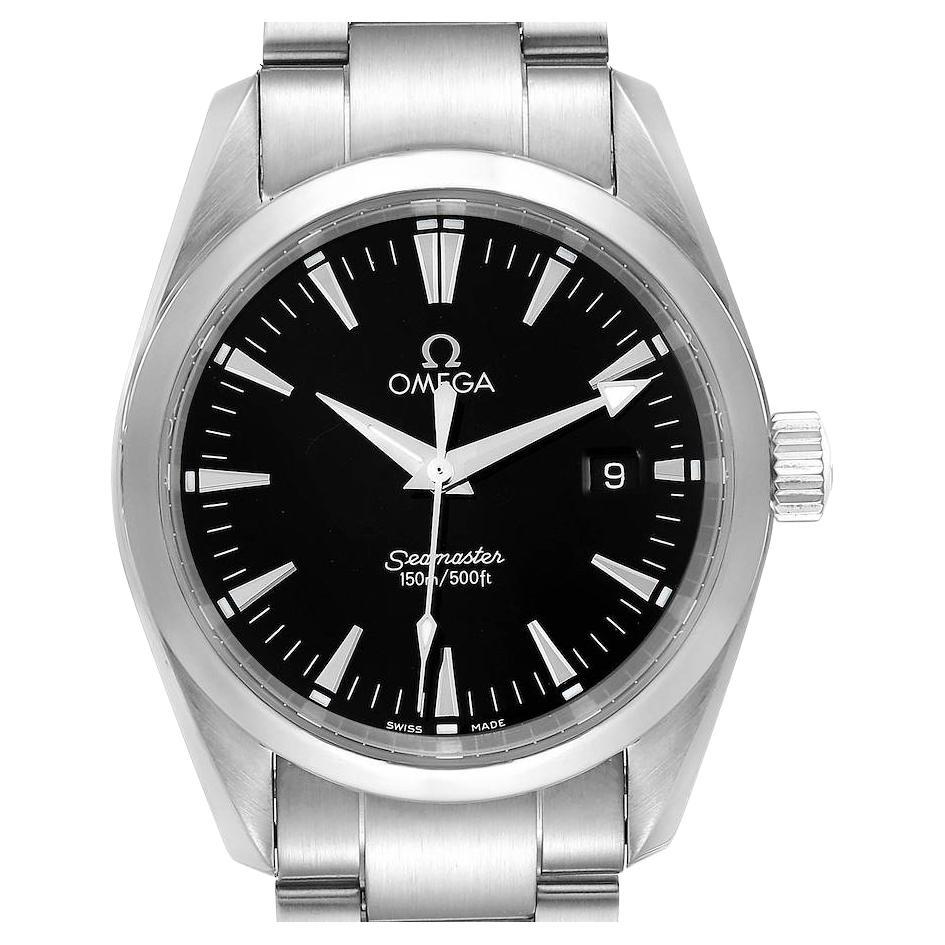 Omega Seamaster Aqua Terra 36 Black Dial Steel Mens Watch 2518.50.00 For Sale